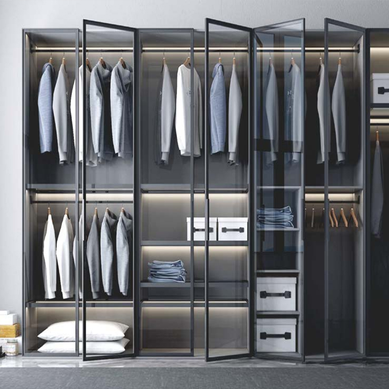 Ultra Slim Narrow Glass Wardrobe Door Aluminum Frame Profiles | 6063-T5 | Aluleader