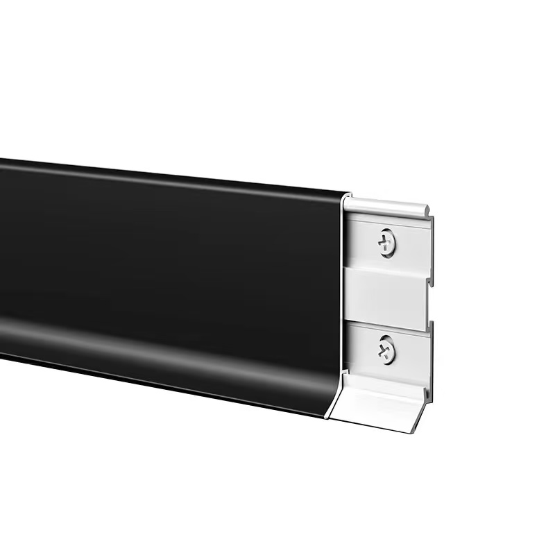 Snap-In Aluminum Skirting Board | Concealed Aluminium Baseboard Profiles