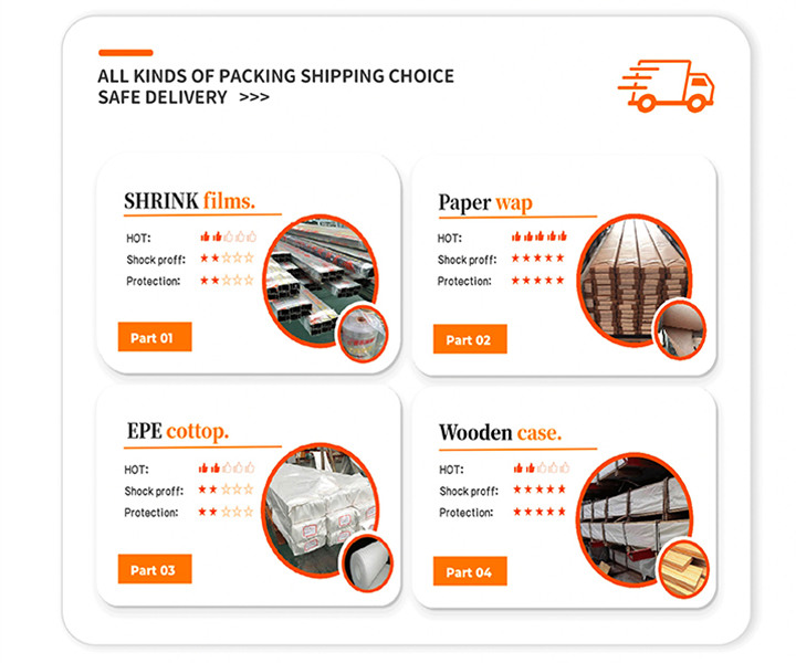 aluminium glazing handrail profiles