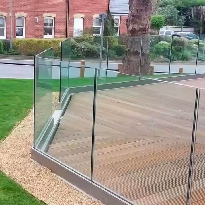 U Channel Aluminium Glazing Profiles for Stairs Railing and Handrail