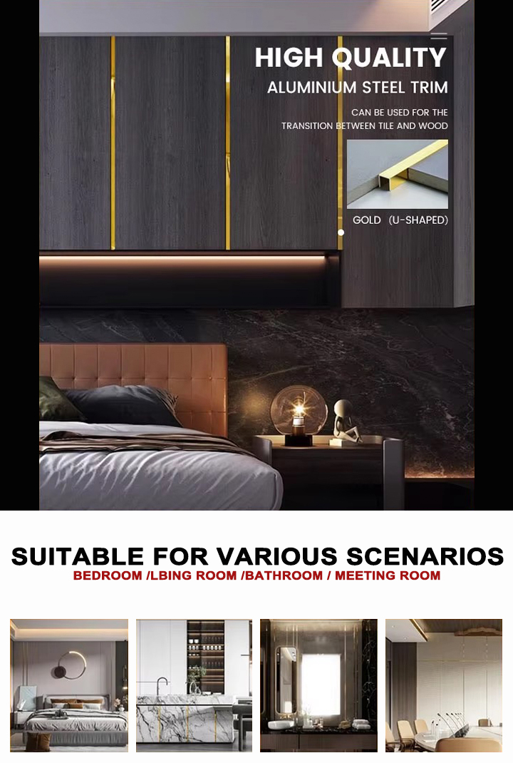 Aluminium Edge Tile Trim Extrusions Profiles