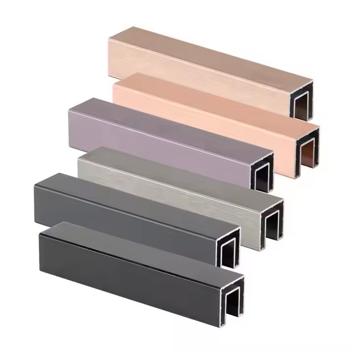 Custom Aluminum U-Shaped Handrail Profiles | Anodized & Powder Coated