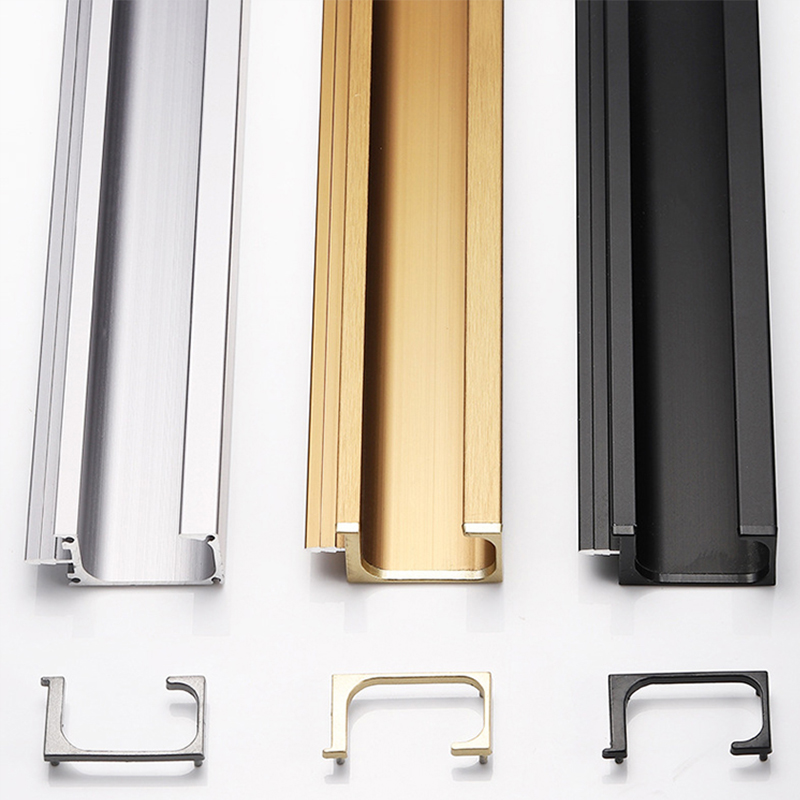 G Shape Cabinet Door Anodizing Aluminum Handle profiles