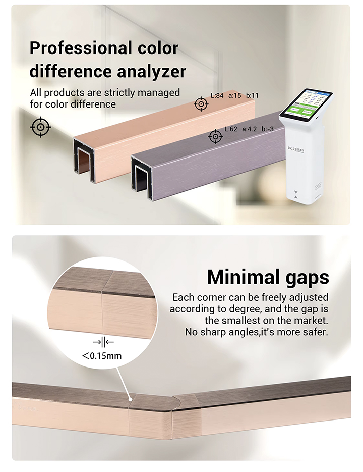 Aluminum stair railing profiles