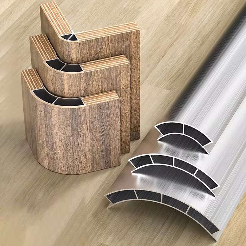 R18-R100 Aluminum Rounded Corner Trim for 18mm Furniture Panels