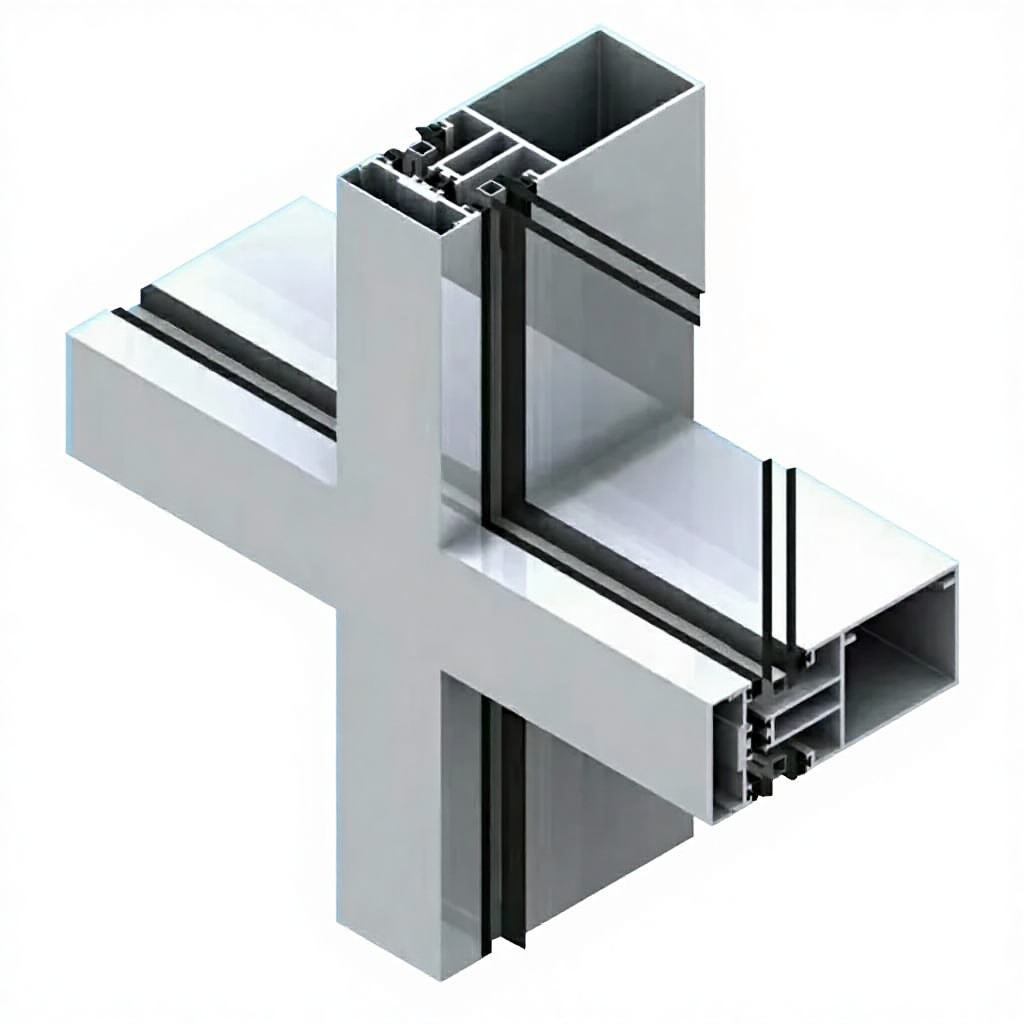 Architectural Cladding Aluminium Profile | Exposed & Concealed Curtain Wall Mullion