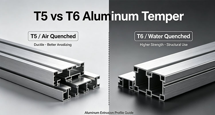 Aluminum Temper T5 vs T6 profiles Aluminum Temper T5 vs T6 profiles